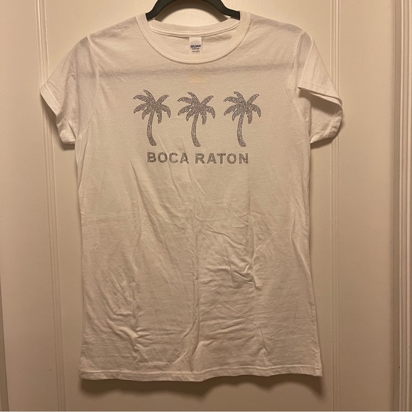 Boca Raton rhinestone graphic tee - Picture 1 of 7